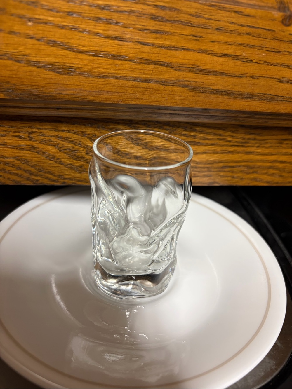 Clear Textured Glass Shot Glass - Home Dining